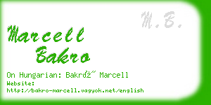 marcell bakro business card